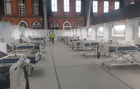 Inside the new temporary NHS Nightingale Hospital North West in Manchester.