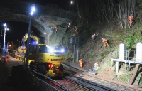 Abseiling rail workers help keep trains moving in fight against Covid-19.