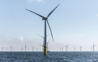 Butendiek, an 80-turbine offshore wind farm, in Germany.