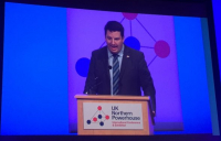 Minister for the Northern Powerhouse Andrew Percy speaking in Manchester this week.