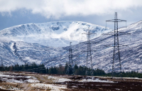 Power transmission lines in Scotland  - image courtesy of SSEN Transmission