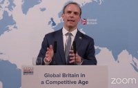 The foreign secretary Dominic Raab launching the Integrated Review.