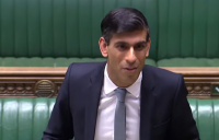 Chancellor Rishi Sunak announcing the extension of the furlough scheme until October in parliament on 12 May 2020.