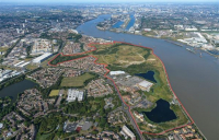 A five-strong shortlist of UK and international architects and designers has been unveiled for the £8bn Thamesmead Waterfront development in south-east London.