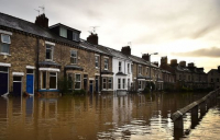 Flooding in York, one of three areas to receive £700,000 to help make homes more flood resilient.