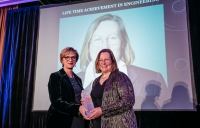 Christina Jackson, Amey,receiving her lifetime achievement award
