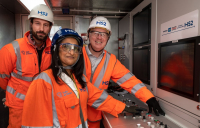 HS2 launches first London tunnelling machine. L-R: Stefan Himmelsbach, tunnelling manger, SCS JV, Sushila Hirani and Mark Thurston, CEO, HS2 Ltd.