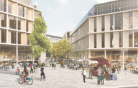 Image showing public realm enhancement as part of the University of Glasgow masterplan. (Photo: AECOM-7N)
