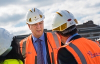Transport secretary Chris Grayling at the National College for High Speed Rail in Birmingham.