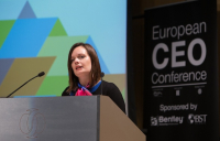 ACE chief executive Hannah Vickers speaking at the European CEO Conference in London.