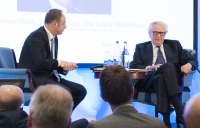 Lord Heseltine in conversation with Antony Oliver at the ACE conference