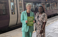 Lilian Greenwood, MP for Nottingham South, and Midlands Connect project manager Tawhida Yaacoub 