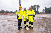 Breaking ground at the Ferrybridge site - image SSE Renewables
