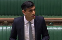 The chancellor Rishi Sunak delivering his summer statement in parliament on 8 July 2020.