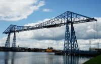 Symbol of Teesside, the Transporter Bridge in Middlesbrough.
