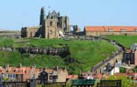 Whitby Abbey is reached by 199 steps, which take visitors up from the town.