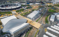 An overhead view of the London 2012 site.