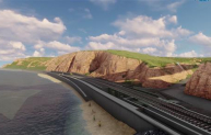 Artist's impression of Network Rail's proposed new work in south Devon.