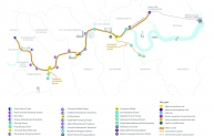 Tideway - proposed tunnel route and key