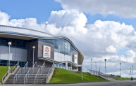 Exterior view of the Manchester Velodrome.